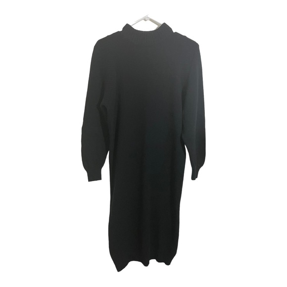 Raoul womens lambs wool and angora blend dress.midi size medium black - Picture 1 of 8